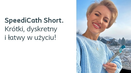 SpeediCath Short z powłoką hydrofilową opartą na Technologii Triple Action Coating